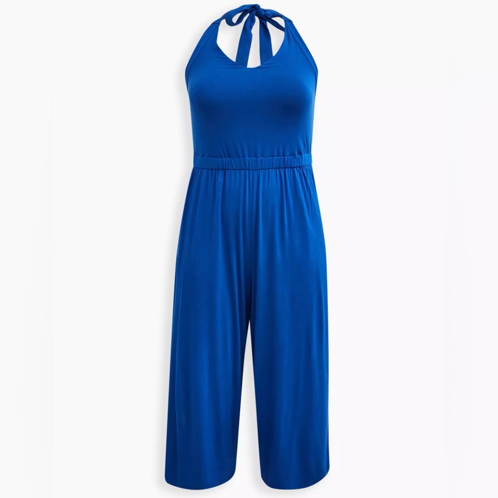 NWT Torrid Blue Super Soft Halter Jumpsuit - Torrid Size 3 (22-24, 3X)